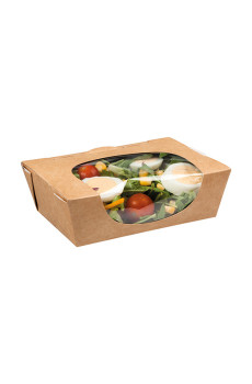 Salade Box boîtes à salade kraft avec fenêtre 29oz/825ml x250