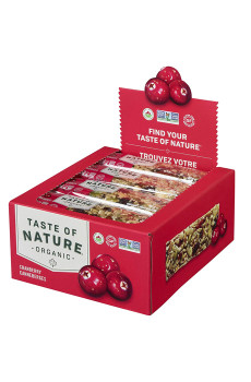 taste of nature barres de cereales bio cranberry