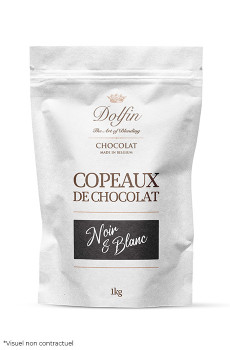 DOLFIN - COPEAUX DE CHOCOLAT NOIR ET BLANC 1KG
