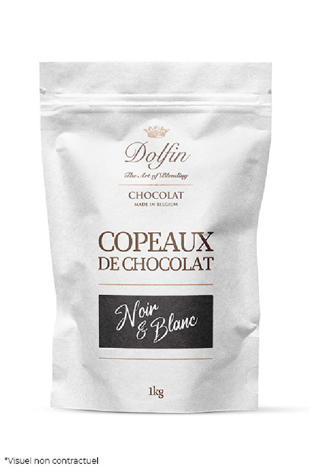 DOLFIN - COPEAUX DE CHOCOLAT NOIR ET BLANC 1KG