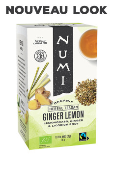NUMI - THE VERT DETHEINE GINGER LEMON x18 SACHETS BIO