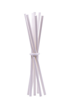 PAILLE PAPIER BLANC Ø6MM L.200MM x250