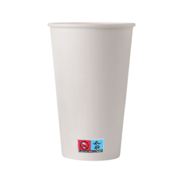 GOBELET CARTON BLANC 16OZ-450/480ML Ø90MM x50 GOBELET CARTON BLANC 16OZ-450/480ML Ø90MM x50