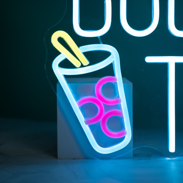 NEON BUBBLE TEA COULEUR 30x38 CM NEON BUBBLE TEA COULEUR 30x38 CM