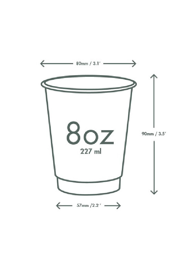 VEGWARE - GOBELET NOEL KRAFT DOUBLE PAROI 8OZ/236ML Ø79MM x25 LOGO REGLEMENTAIRE