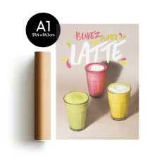 PLV - POSTER SUPER LATTE A1 x1 PLV - POSTER SUPER LATTE A1 x1