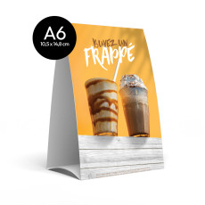 PLV - CHEVALET DE TABLE FRAPPE A6 x1 PLV - CHEVALET DE TABLE FRAPPE A6 x1