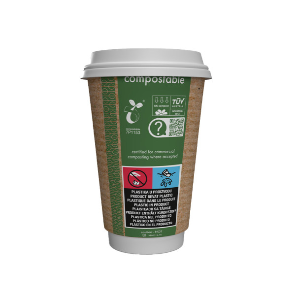 VEGWARE - GOBELET KRAFT DOUBLE PAROI 16OZ/473ML Ø89MM x20 LOGO REGLEMENTAIRE VEGWARE - GOBELET KRAFT DOUBLE PAROI 16OZ/473ML Ø89MM x20 LOGO REGLEMENTAIRE