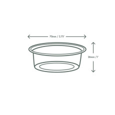 VEGWARE - POT PORTION PLA COMPOSTABLE 2OZ/60ML x100