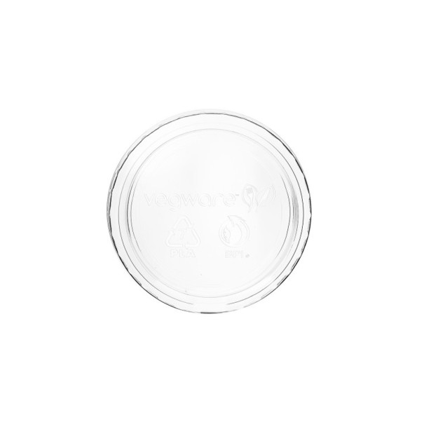 VEGWARE - COUVERCLE POT PORTION PLA COMPOSTABLE 2OZ/60ML x100