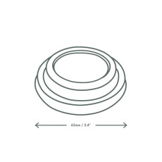 VEGWARE - COUVERCLE CPLA BLANC COMPOSTABLE 4OZ/118ML Ø62MM x50
