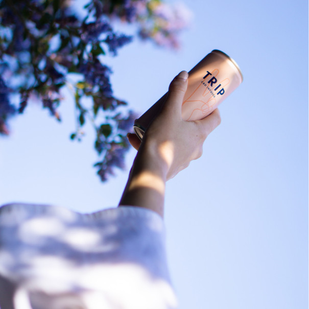 TRIP - EAU PETILLANTE PECHE GINGEMBRE INFUSION CBD CANETTE ALU 250ML x12 TRIP - EAU PETILLANTE PECHE GINGEMBRE INFUSION CBD CANETTE ALU 250ML x12