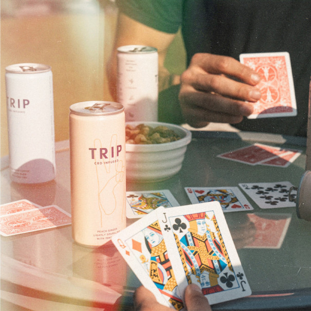 TRIP - EAU PETILLANTE PECHE GINGEMBRE INFUSION CBD CANETTE ALU 250ML x12 TRIP - EAU PETILLANTE PECHE GINGEMBRE INFUSION CBD CANETTE ALU 250ML x12