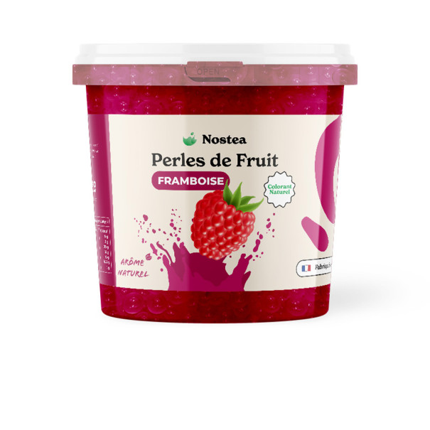 NOSTEA - PERLES DE FRUIT SAVEUR FRAMBOISE COLORANTS NATURELS SEAU 3.2KG NOSTEA - PERLES DE FRUIT SAVEUR FRAMBOISE COLORANTS NATURELS SEAU 3.2KG