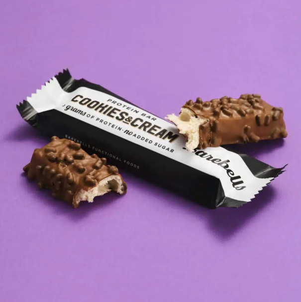BAREBELLS - PROTEIN BARRES COOKIES AND CREAM 54G x12
