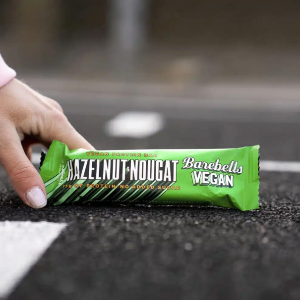 BAREBELLS - VEGAN PROTEIN BARRES HAZELNUT NOUGAT 54G x12