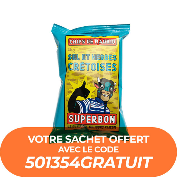 SUPERBON - CHIPS HERBES CRETOISES 45G x36