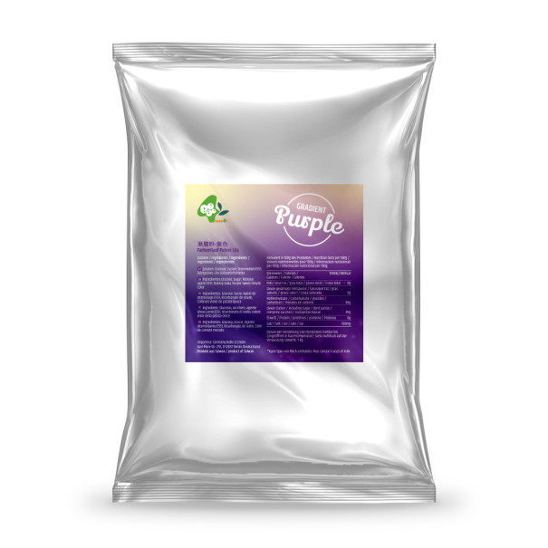 BOBOQ - GRADIENT POUDRE DECORATIVE BOISSON DEGRADEE VIOLETTE SACHET 1KG