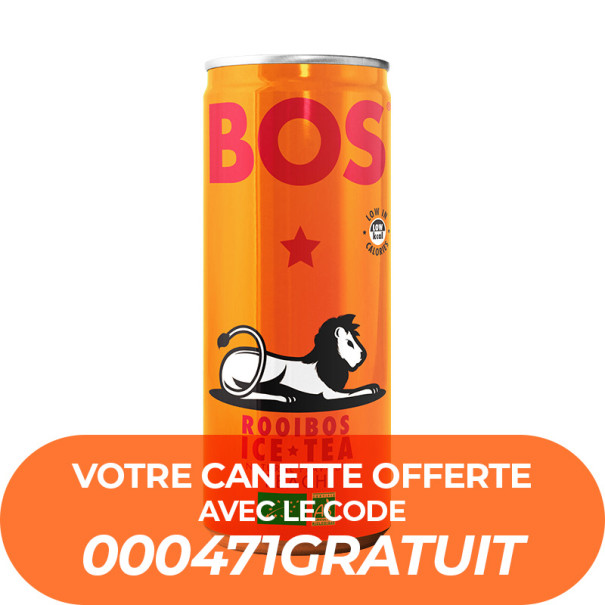 BOS - THE GLACE ROOIBOS PECHE CANETTE 250ML x12 BIO
