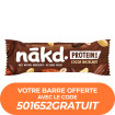 NAKD - PROTEIN BARRE VEGAN CACAO NOISETTE 45G ECHANTILLON x1