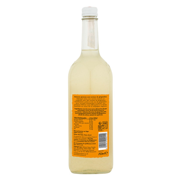 BELVOIR - GINGER BEER PETILLANT 750ML x6 BIO BELVOIR - GINGER BEER PETILLANT 750ML x6 BIO