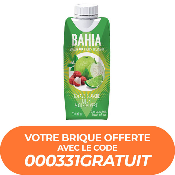 BAHIA - GOYAVE BLANCHE LITCHI CITRON VERT 330ML ECHANTILLON x1