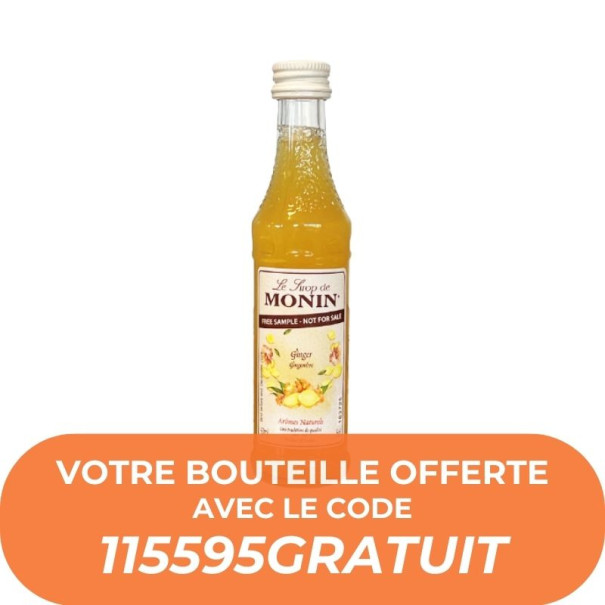 MONIN - PURE GINGEMBRE CONCENTRE MIGNONETTE VERRE 50ML ECHANTILLON x1