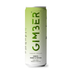 Gimber - Boisson pétillante focus gingembre mangue matcha canette 250ml x12 bio