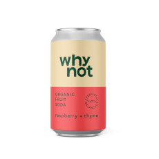 Why Not - Soda craft framboise thym canette 330ml  x12 bio