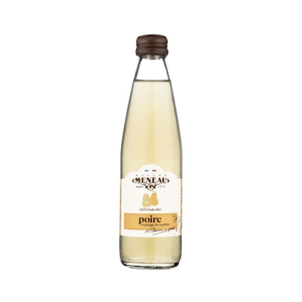 MENEAU - PUR JUS POIRE BOUTEILLE VERRE 250ML x12 BIO