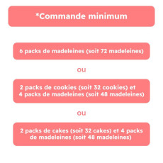 La fabrique à Cookies - Madeleine nature coque de chocolat noir 60g x12