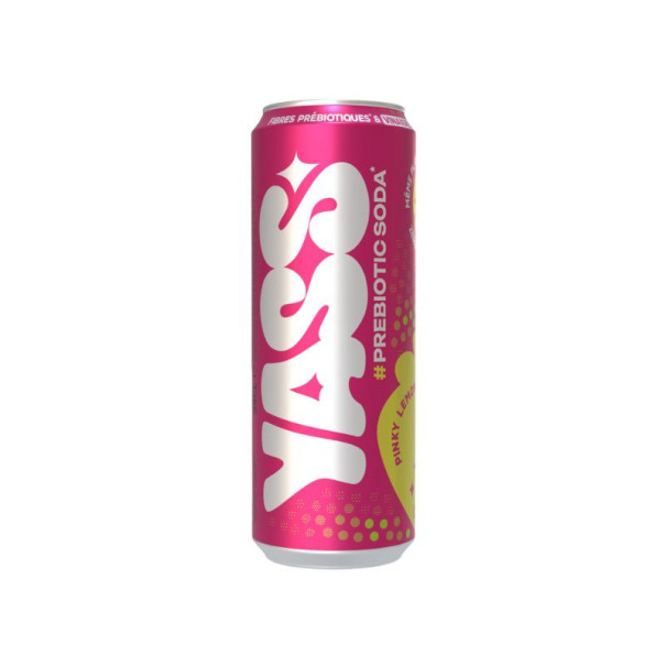 Yass - Soda prébiotique pinky lemonade fraise citron 330ml x12