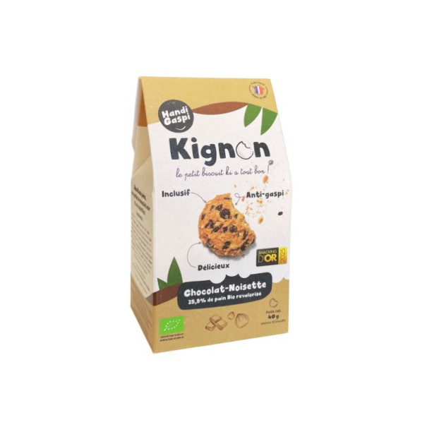 Kignon - Biscuit choco noisette 40g x15 Bio
