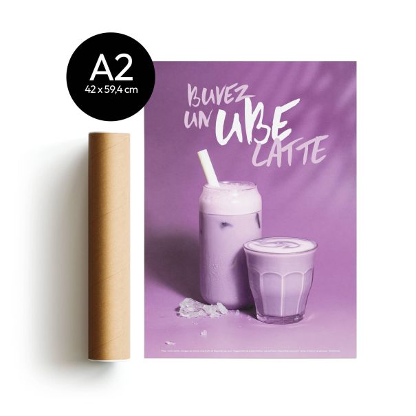 PLV - POSTER UBE LATTE A2 x1 PLV - POSTER UBE LATTE A2 x1