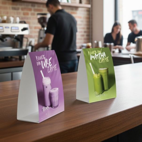 PLV - CHEVALET DE TABLE MATCHA LATTE A6 x1