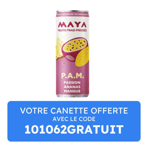 Maya - Jus PAM passion ananas mangue canette 330ml x1