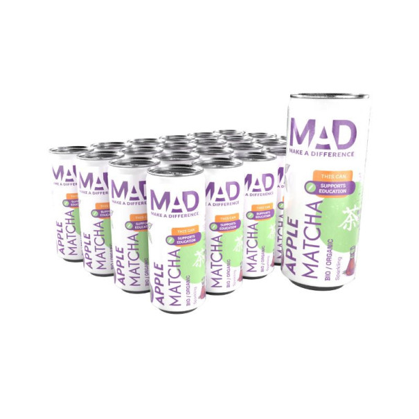 MAD - Boissons fonctionnelles matcha pomme et thé vert 330ml x24 Bio