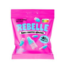 Rebelle - Bonbons bouteilles roses et bleues sans sucres 50g x12