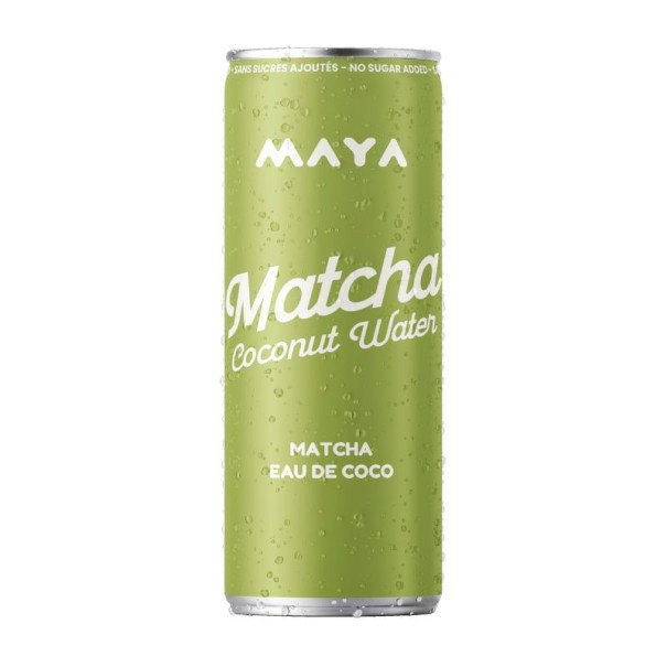Maya - Eau de coco au matcha canette 300ml x24