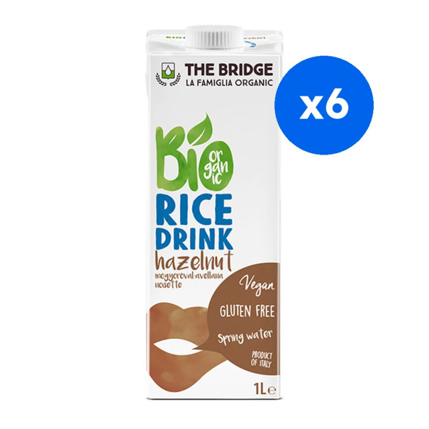 THE BRIDGE - BOISSON VEGETALE RIZ NOISETTE BRIQUE 1L x6 BIO