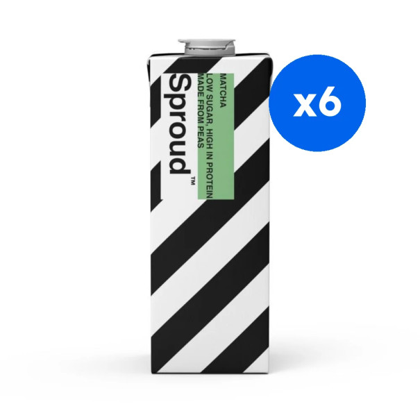 SPROUD - BOISSON VEGETALE POIS MATCHA BRIQUE 1L x6