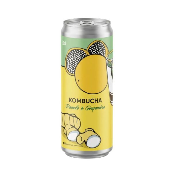 ARCHIPEL - KOMBUCHA POMELO GINGEMBRE CANETTE 330ML x24 BIO