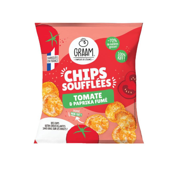 Graam - Chips de lentilles soufflées tomates paprika fumé  20gx20
