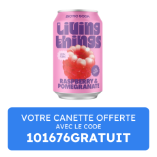 LIVING THINGS - SODA PREBIOTIQUE PETILLANT FRAMBOISE GRENADE 330ML x1