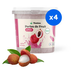 NOSTEA - PERLES DE FRUIT SAVEUR LITCHI COLORANTS NATURELS SEAU 3.2KG