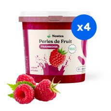 NOSTEA - PERLES DE FRUIT SAVEUR FRAMBOISE COLORANTS NATURELS SEAU 3.2KG