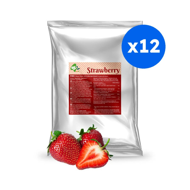 BOBOQ - BUBBLE TEA POUDRE FRAISE VEGAN POCHE 1KG