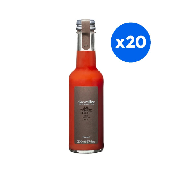 ALAIN MILLIAT - JUS TOMATE ROUGE BOUTEILLE VERRE 200ML x20