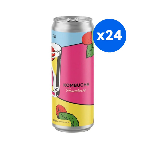 ARCHIPEL - KOMBUCHA FRAMBOISE CANETTE 330ML x24 BIO
