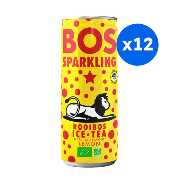 BOS - THE GLACE ROOIBOS CITRON PETILLANT CANETTE 250ML x12 BIO